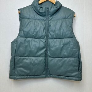 Bagatelle Collection Teal/Green Puffer Vest size Large